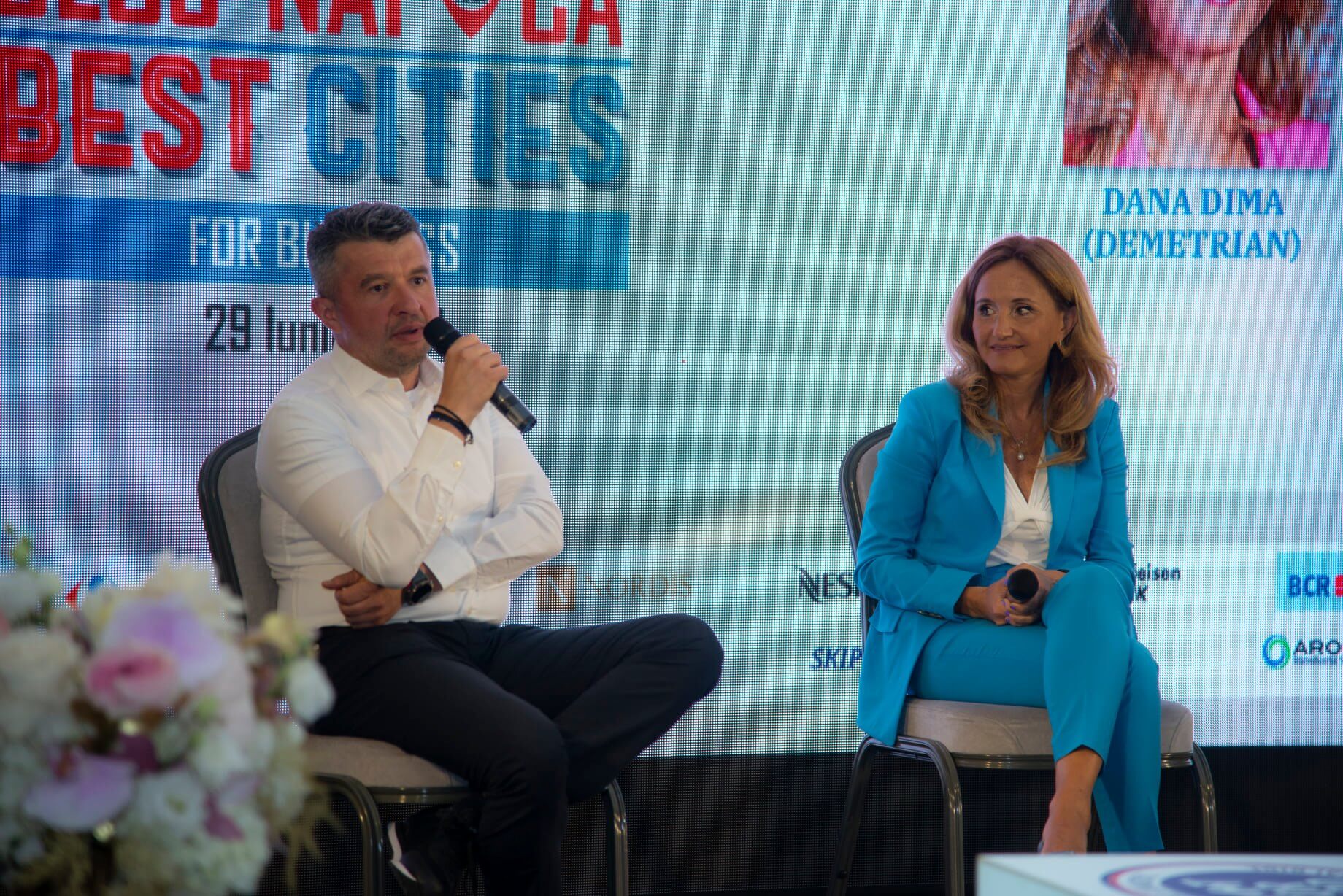 Calin Vaduva and Dana Dima (Demetrian) at Forbes Best Cities for Business